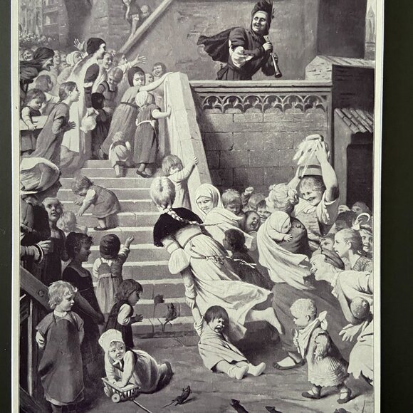 Hermann Von Kaulbach, Art Print, Pied Piper of Hamelin - Picture 2 of 6